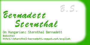 bernadett sternthal business card